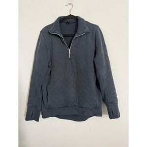 Lululemon‎ Quilted 1/2 Zip Sweatshirt Jacket Women Size 8 Thumbholes